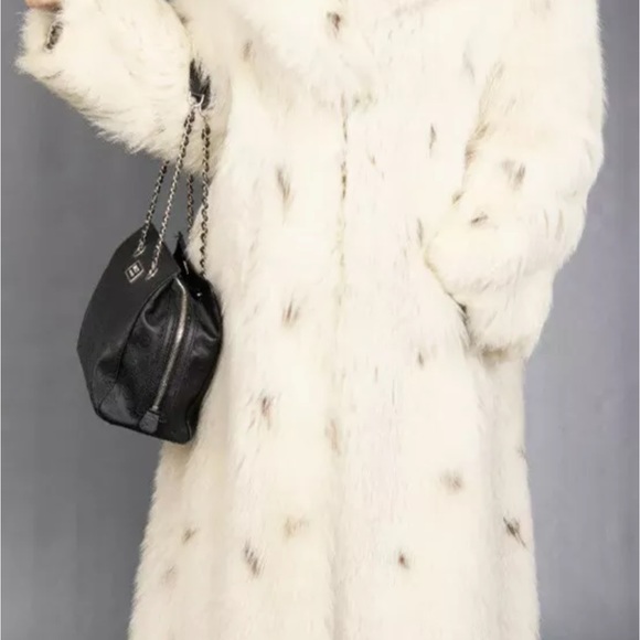 BLUE FOX COAT LUXURY FUR SWINGER VERY LONG - Picture 8 of 9